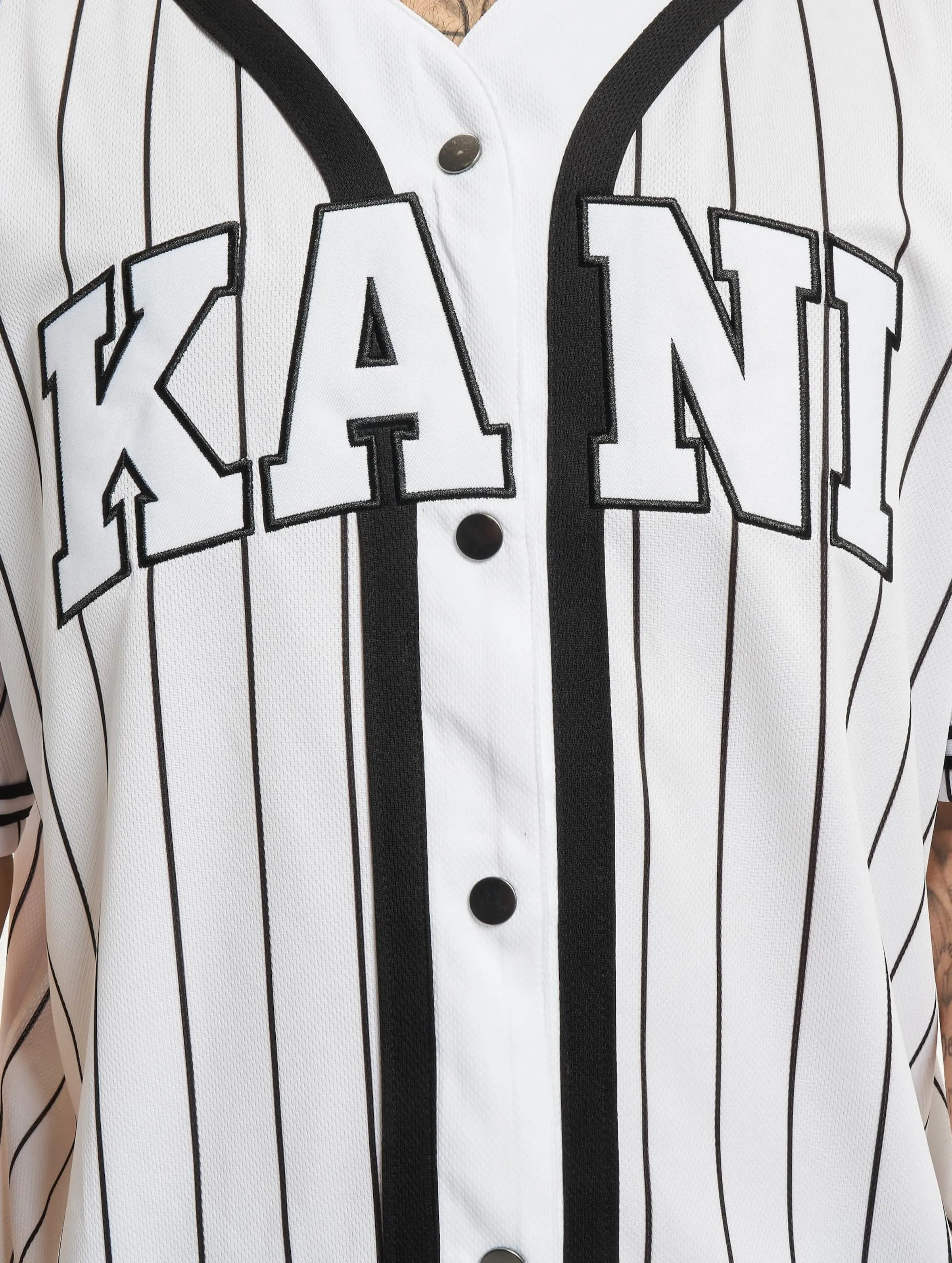 Karl Kani Karl Kani Serif Pinstripe Baseball Shirt