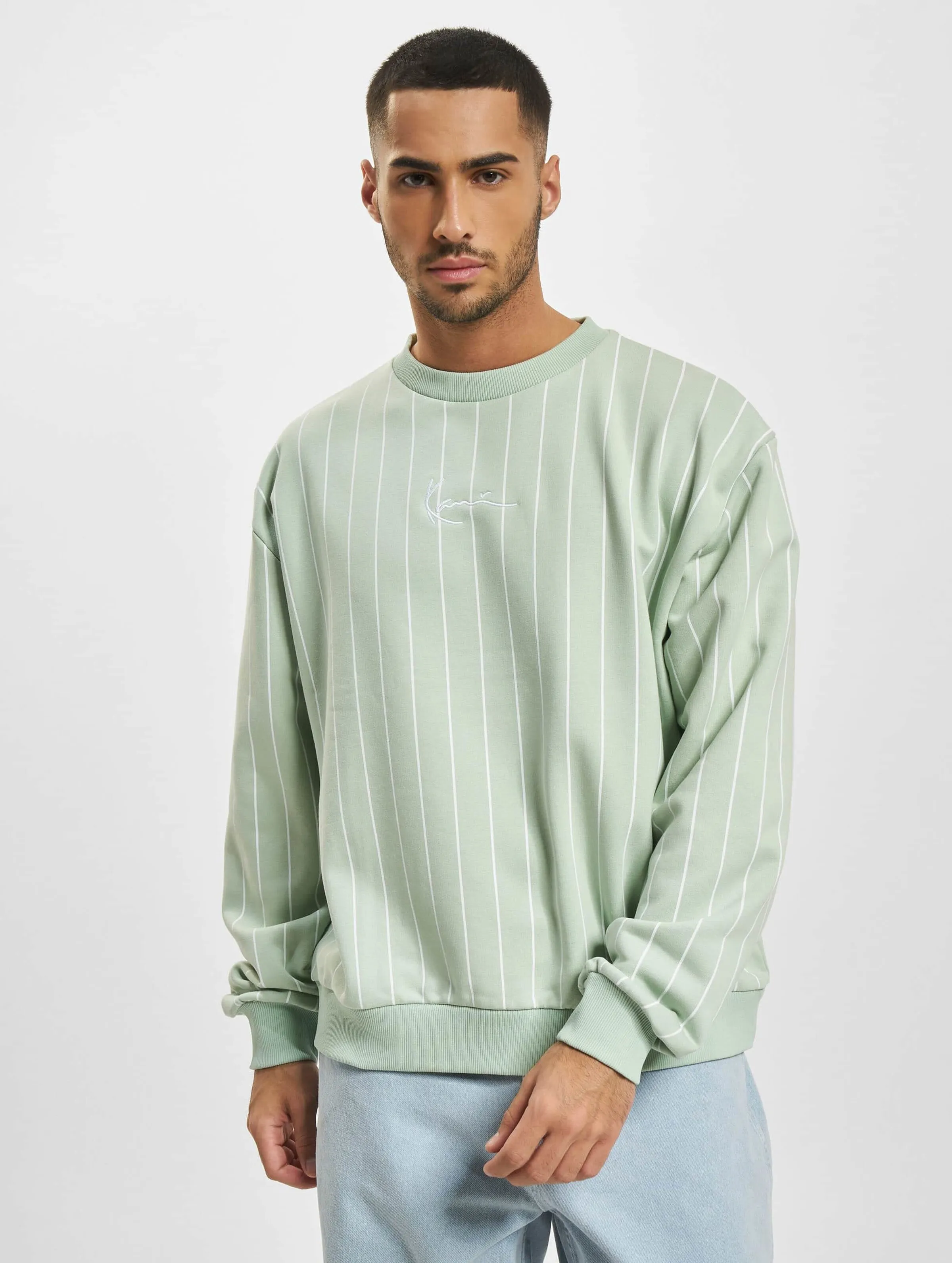 Karl Kani Small Signature Pinstripe Crew