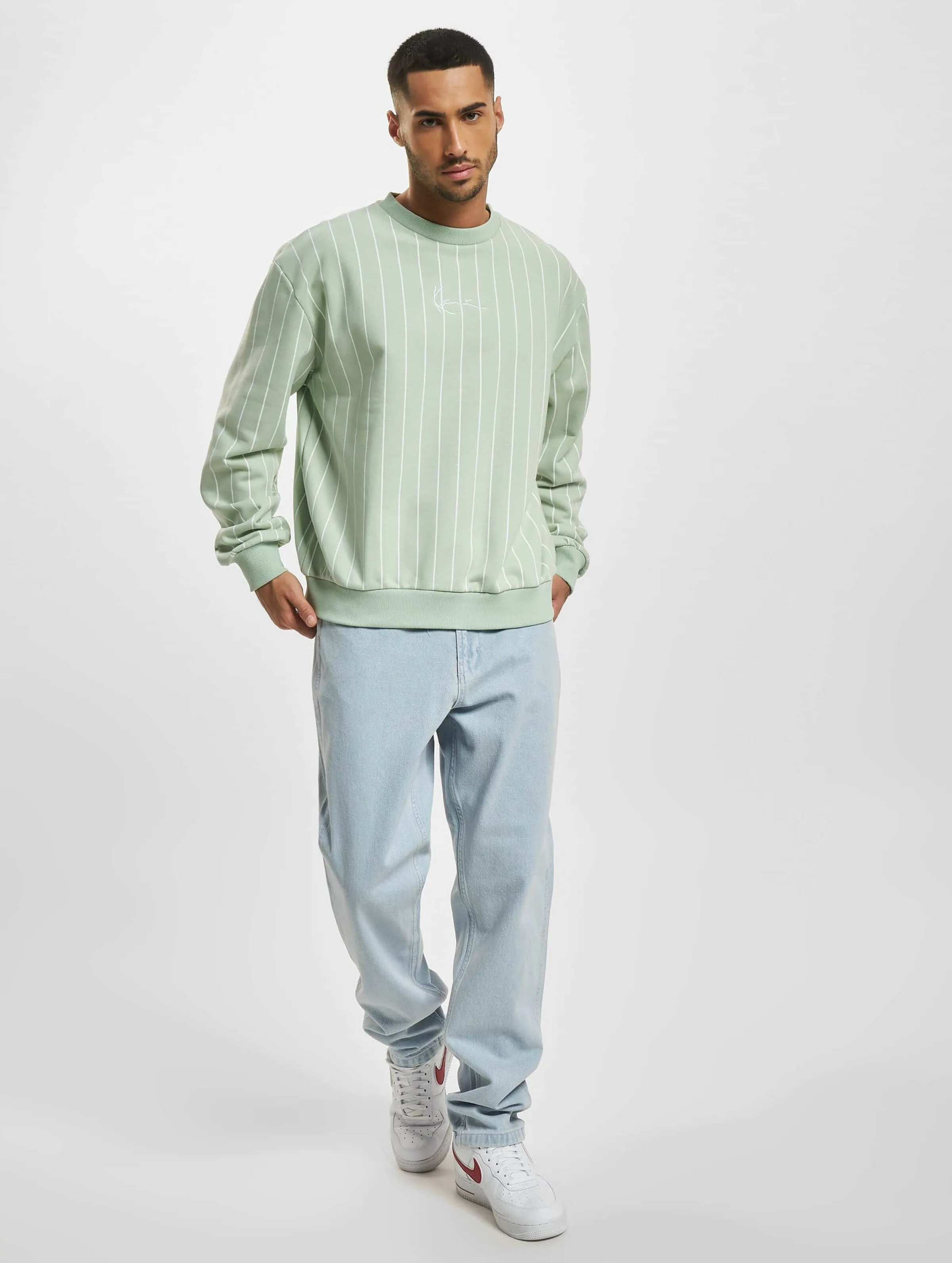 Karl Kani Small Signature Pinstripe Crew