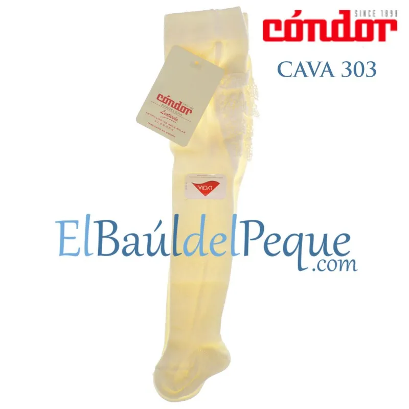 Leotardo Bebé Cava 303 con Puntilla en el Culete