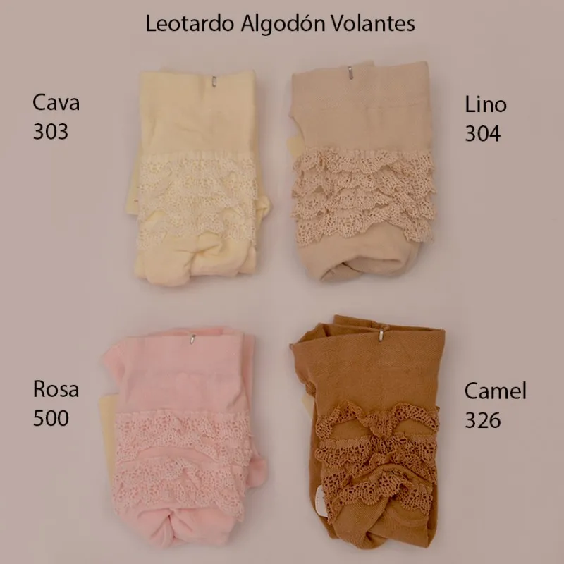 Leotardo Bebé Cava 303 con Puntilla en el Culete