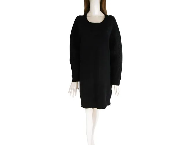 LIMI feu vestido de lana mohair Negro 