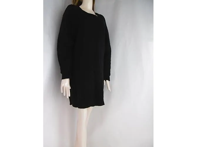 LIMI feu vestido de lana mohair Negro 