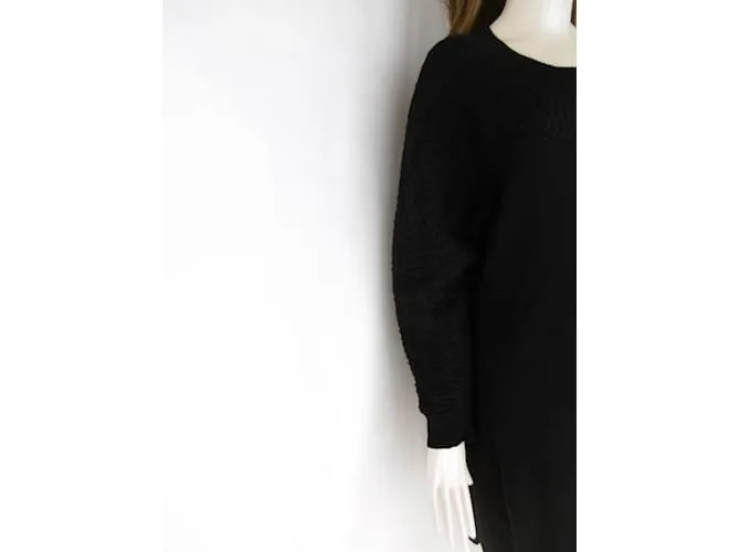 LIMI feu vestido de lana mohair Negro 