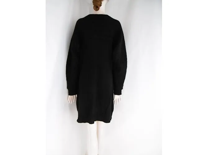 LIMI feu vestido de lana mohair Negro 