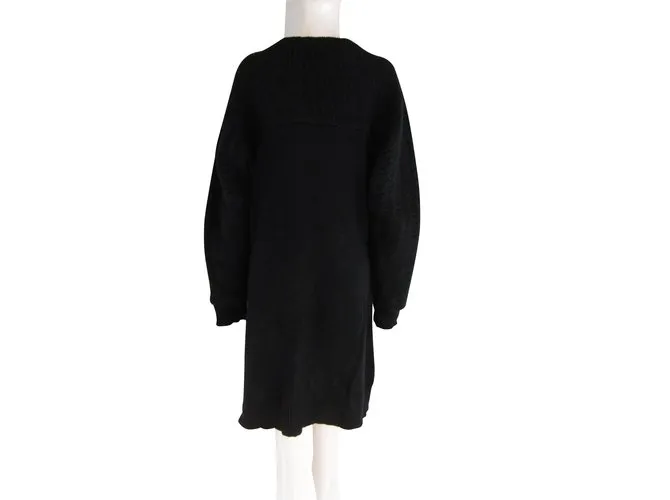 LIMI feu vestido de lana mohair Negro 