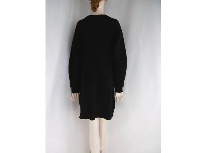 LIMI feu vestido de lana mohair Negro 