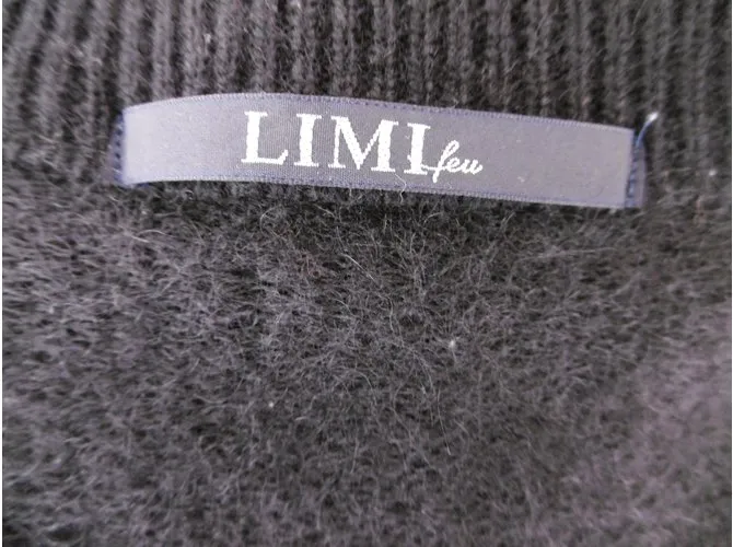 LIMI feu vestido de lana mohair Negro 