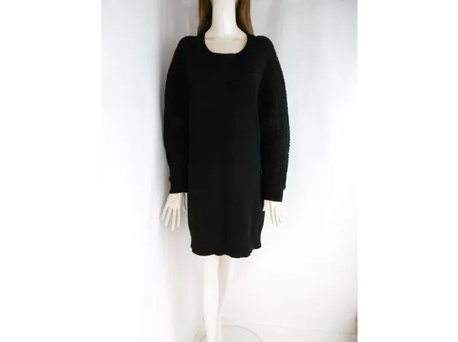LIMI feu vestido de lana mohair Negro 