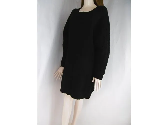LIMI feu vestido de lana mohair Negro 