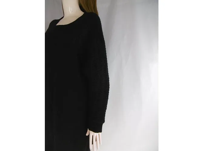 LIMI feu vestido de lana mohair Negro 