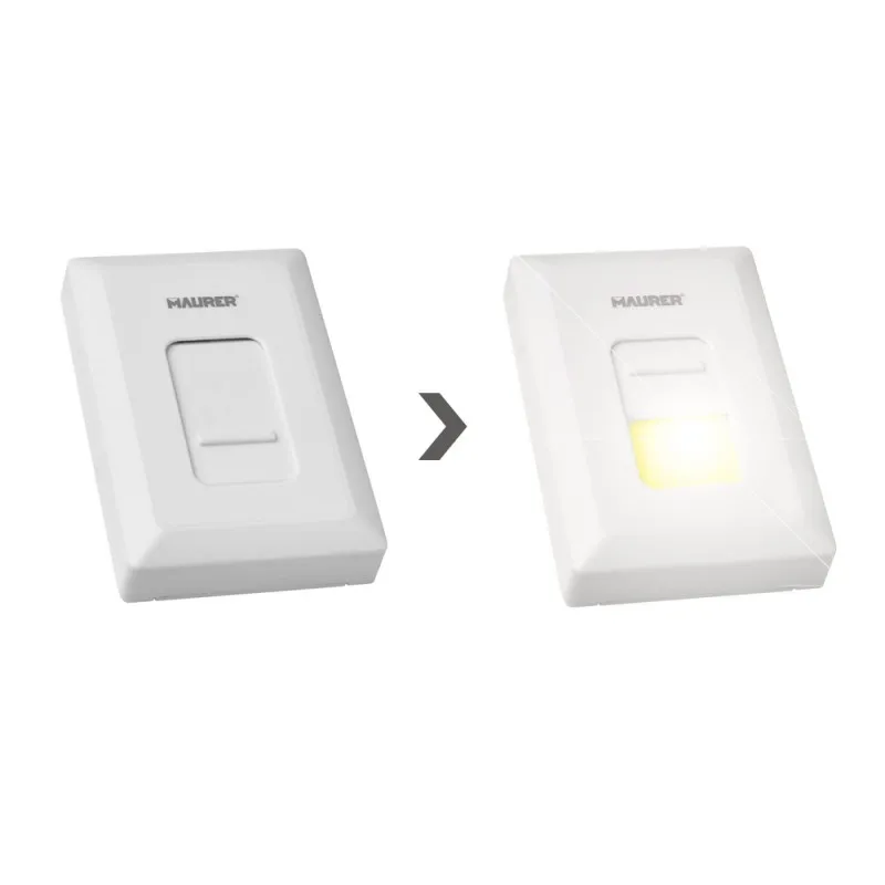 Linterna / Luces Led Para Pared / Armario Tipo Interruptor A pilas (4 AAAA)400 Lumenes (Fijación Mediante Pegatina o Iman)