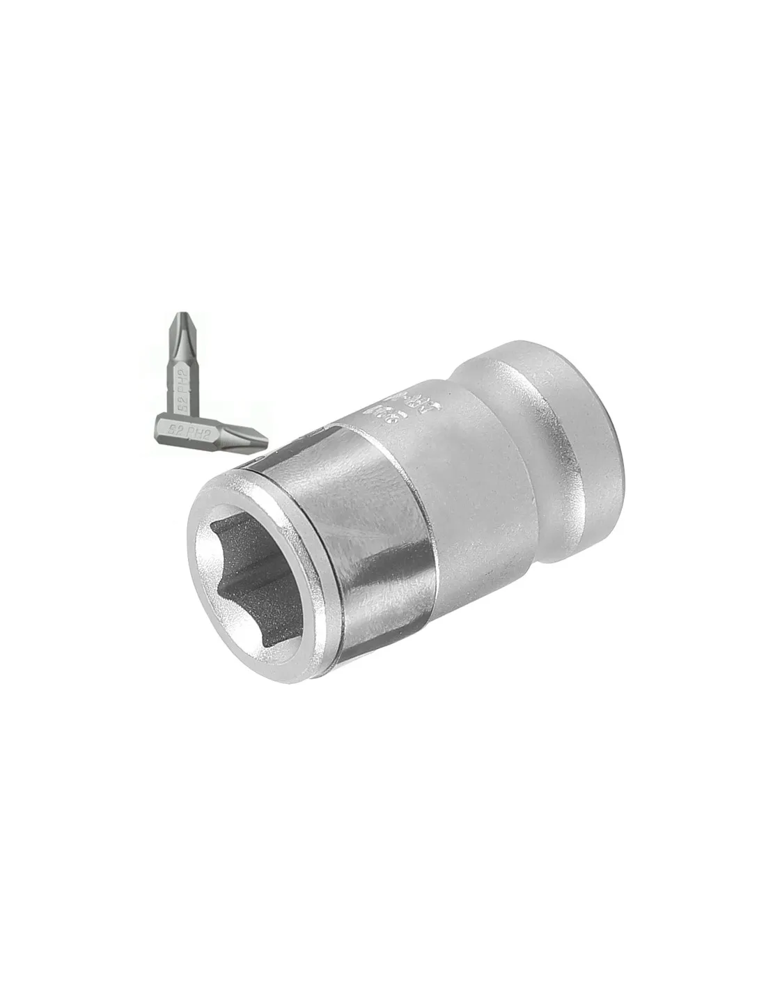 LLAVE DE VASO PORTAPUNTAS 1/2" para puntas Hexagonales de 10mm (3/8")