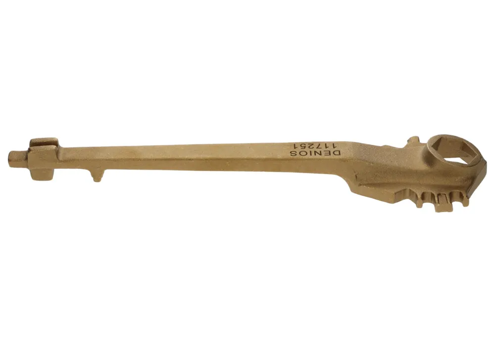 Llave para bidones universal en bronce, para bidones normales con tapón