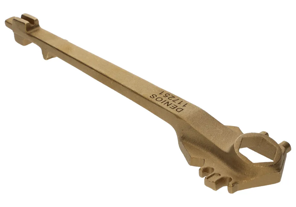 Llave para bidones universal en bronce, para bidones normales con tapón