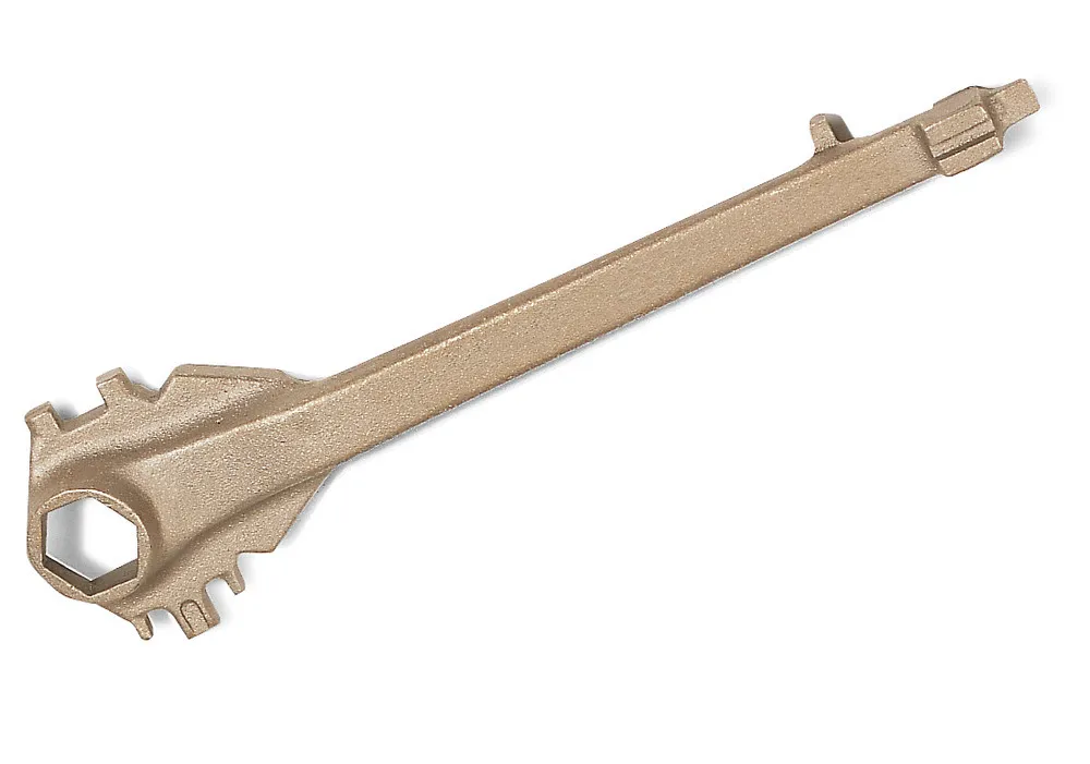 Llave para bidones universal en bronce, para bidones normales con tapón