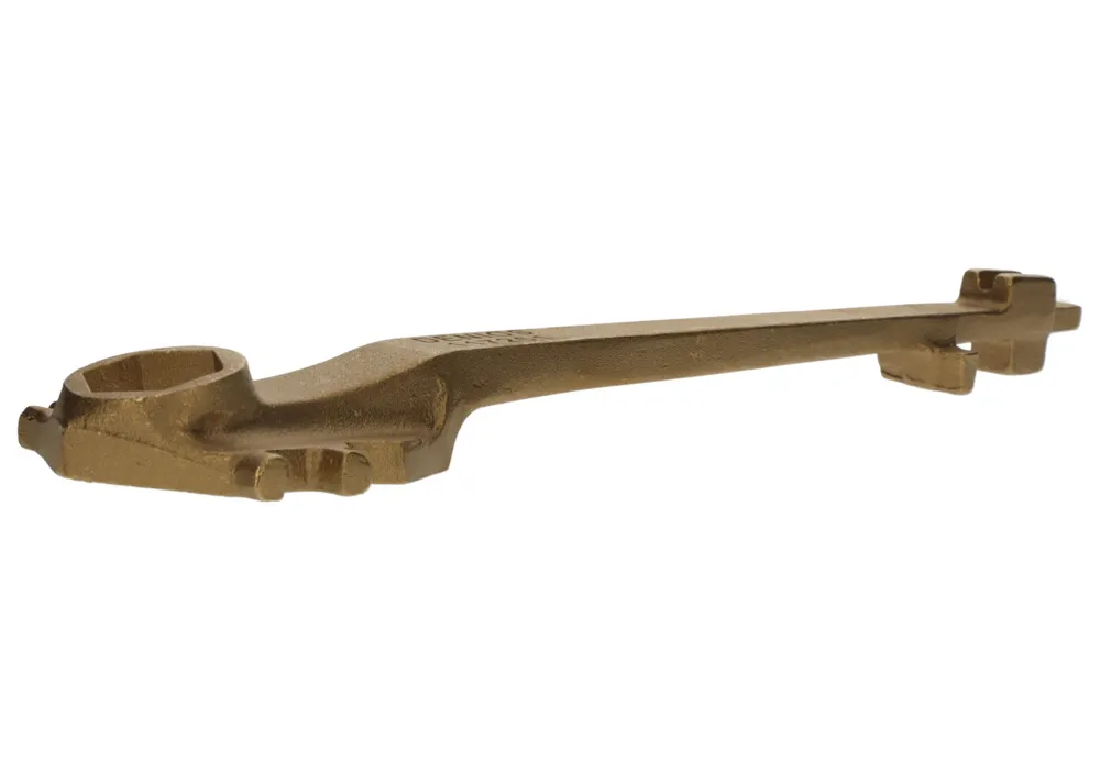 Llave para bidones universal en bronce, para bidones normales con tapón