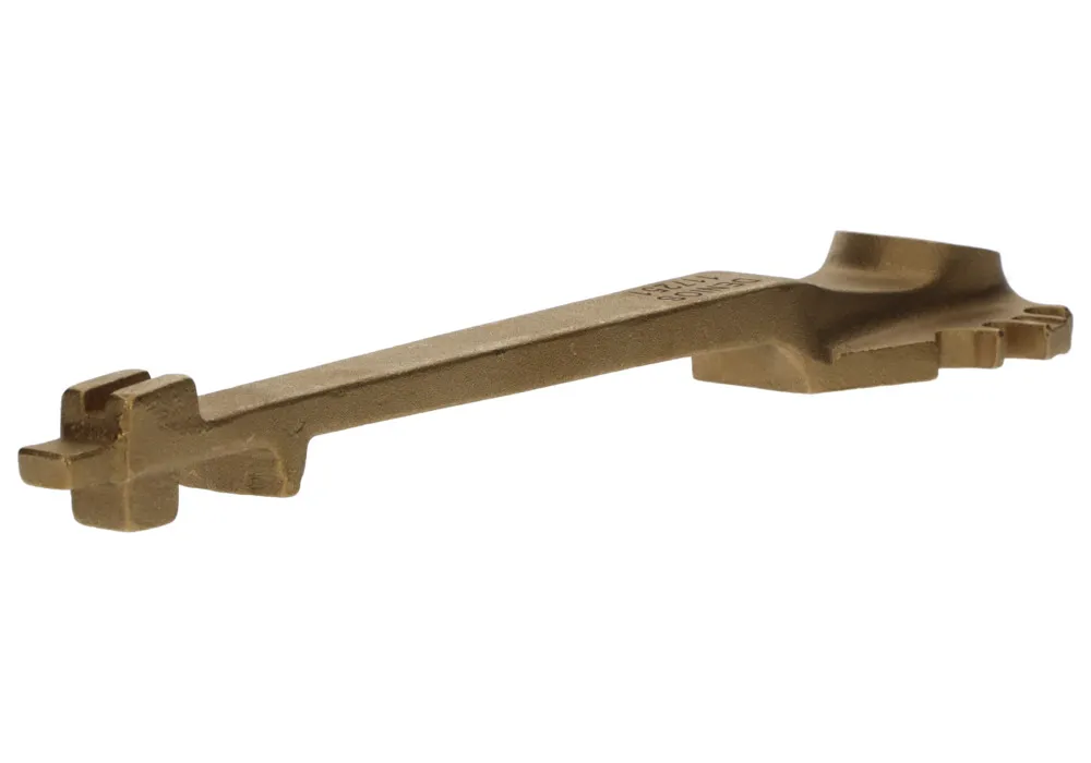 Llave para bidones universal en bronce, para bidones normales con tapón