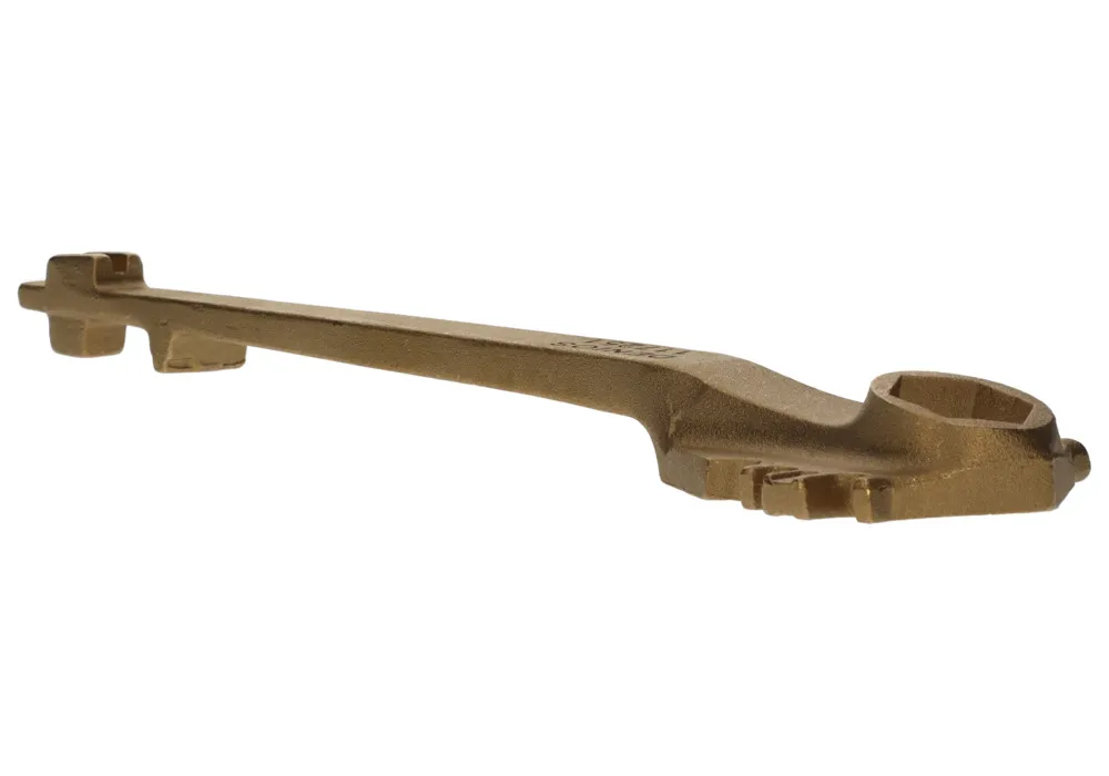 Llave para bidones universal en bronce, para bidones normales con tapón