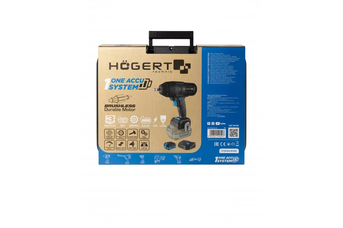 LLAVES DE IMPACTO SIN CEPILLO 600 Nm 18V
