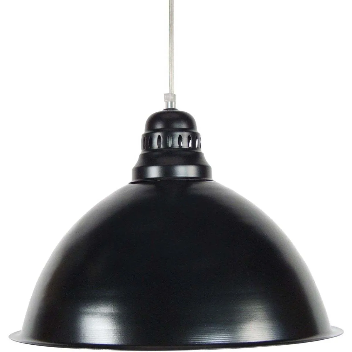 Lámpara colgante redondo metal negro