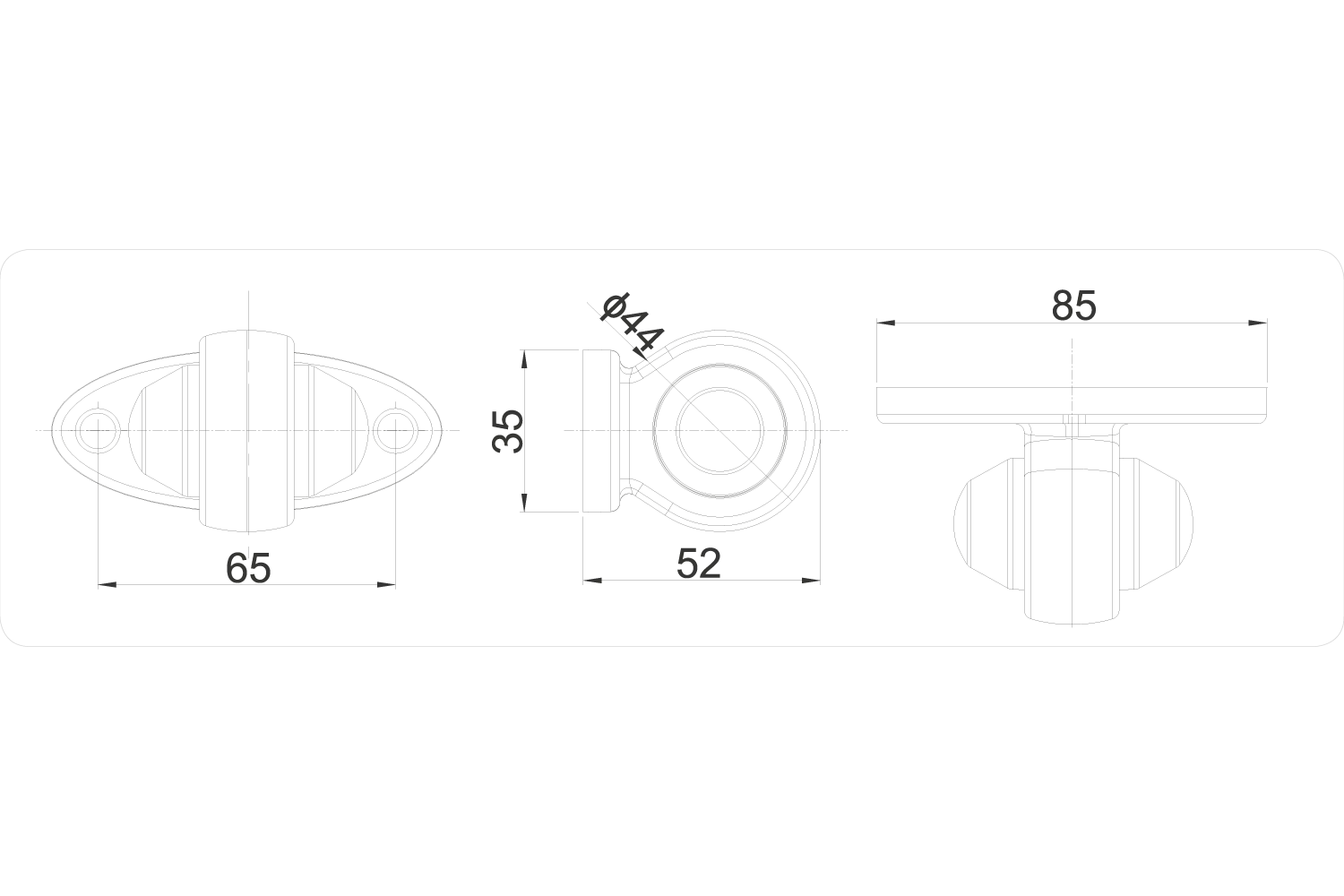 Lámpara de señalización LED universal HORPOL LD 465