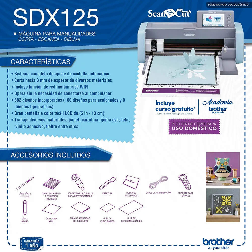 Máquina ScanNcut de Corte y Escaneo Brother SDX125