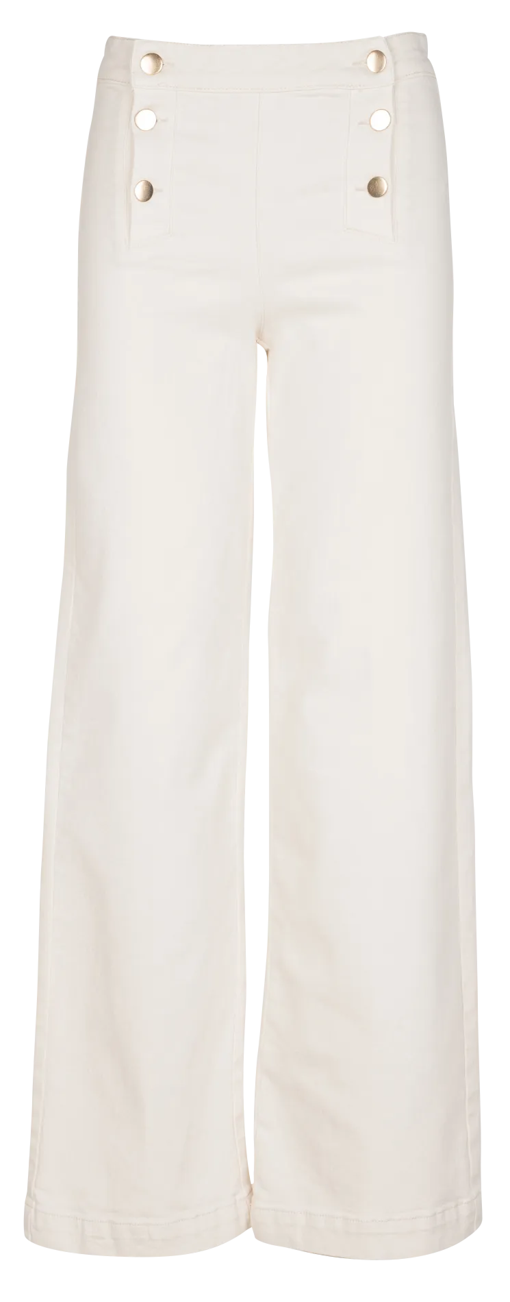 MAISON 123 OXAN  PANTALóN ANCHO DE ALGODóN ELáSTICO CON PUENTE EN BEIGE