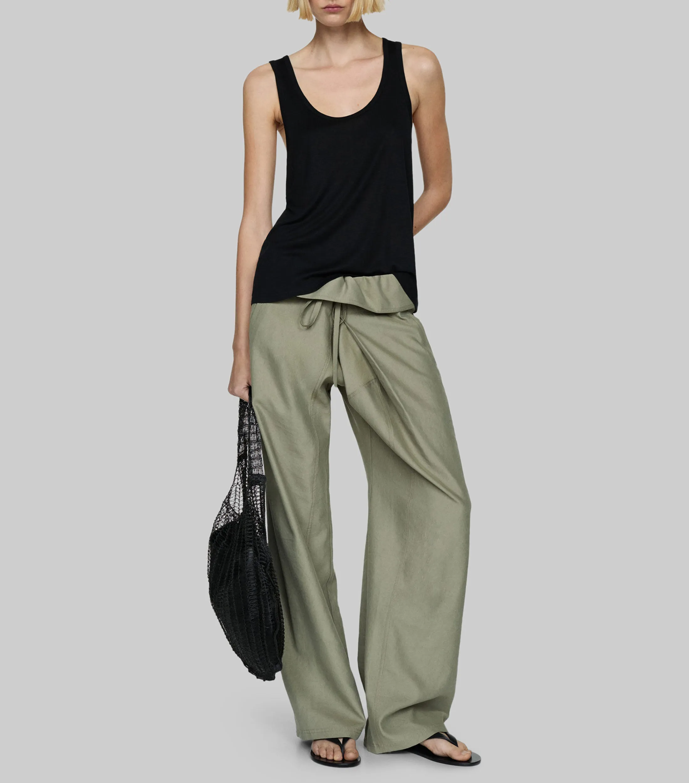 Mango Top liso sin mangas Mujer