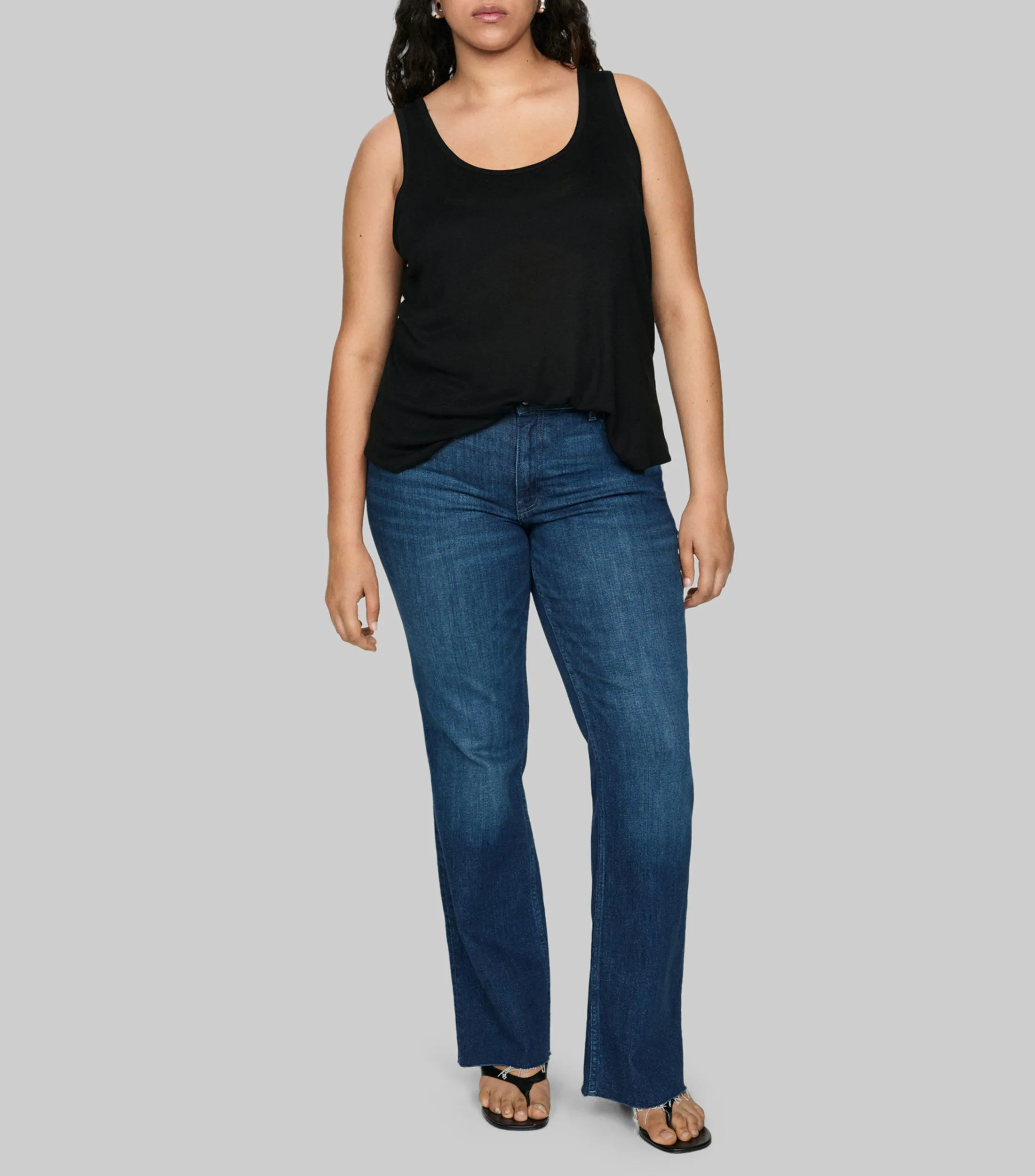Mango Top liso sin mangas Mujer