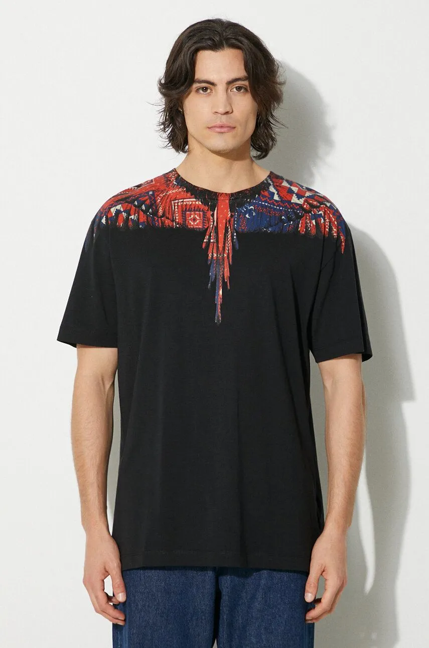 MARCELO BURLON WINGS BASIC GRAPHIC PRINT TSHIRT