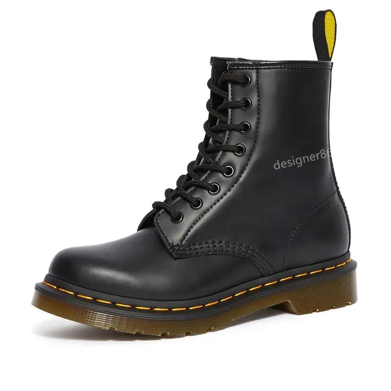 Martens botas plataforma de diseñador zapatillas de deporte martens hombres mujeres bota negro blanco plataforma de moda martins