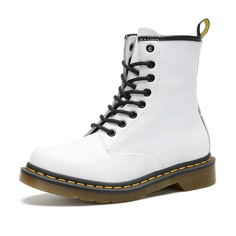 Martens botas plataforma de diseñador zapatillas de deporte martens hombres mujeres bota negro blanco plataforma de moda martins