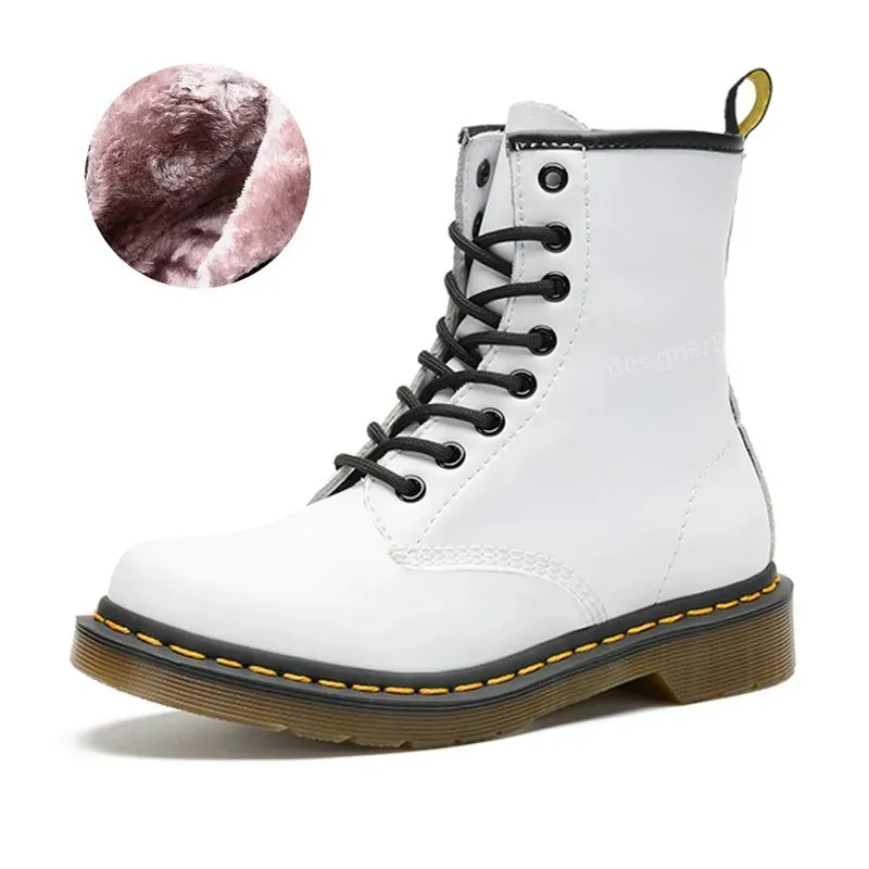 Martens botas plataforma de diseñador zapatillas de deporte martens hombres mujeres bota negro blanco plataforma de moda martins