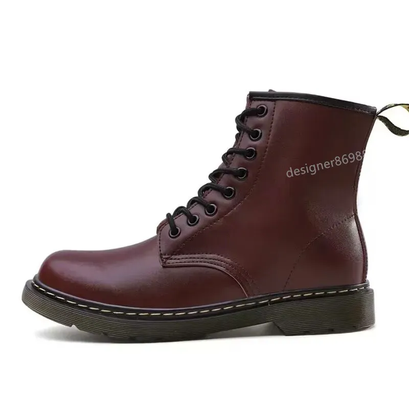 Martens botas plataforma de diseñador zapatillas de deporte martens hombres mujeres bota negro blanco plataforma de moda martins