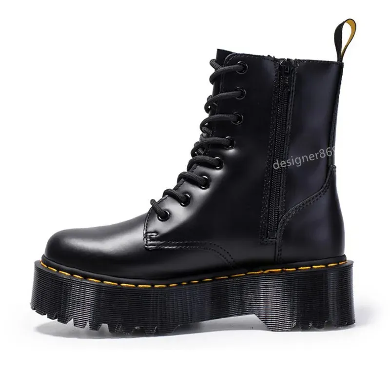 Martens botas plataforma de diseñador zapatillas de deporte martens hombres mujeres bota negro blanco plataforma de moda martins