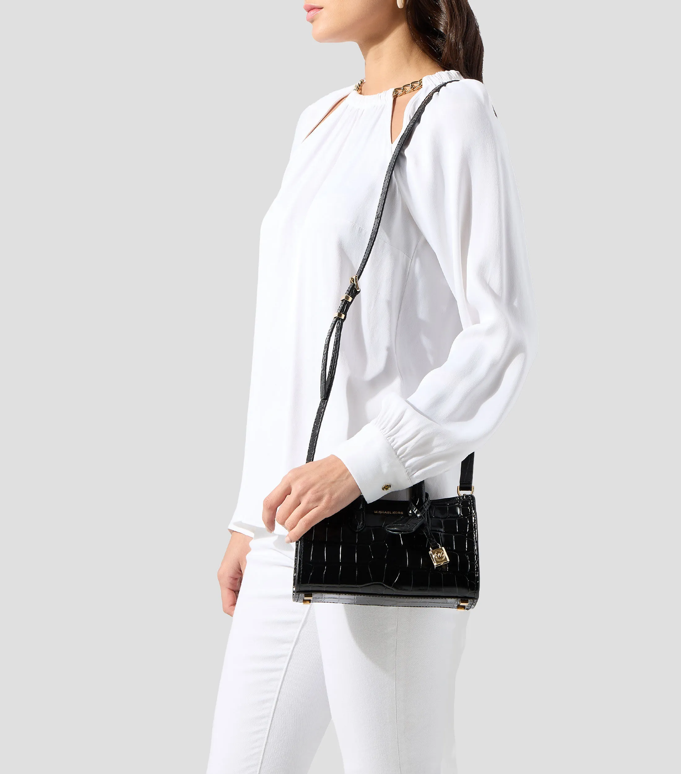 Michael By Michael Kors Bolsa Crossbody cuadros en piel Mujer