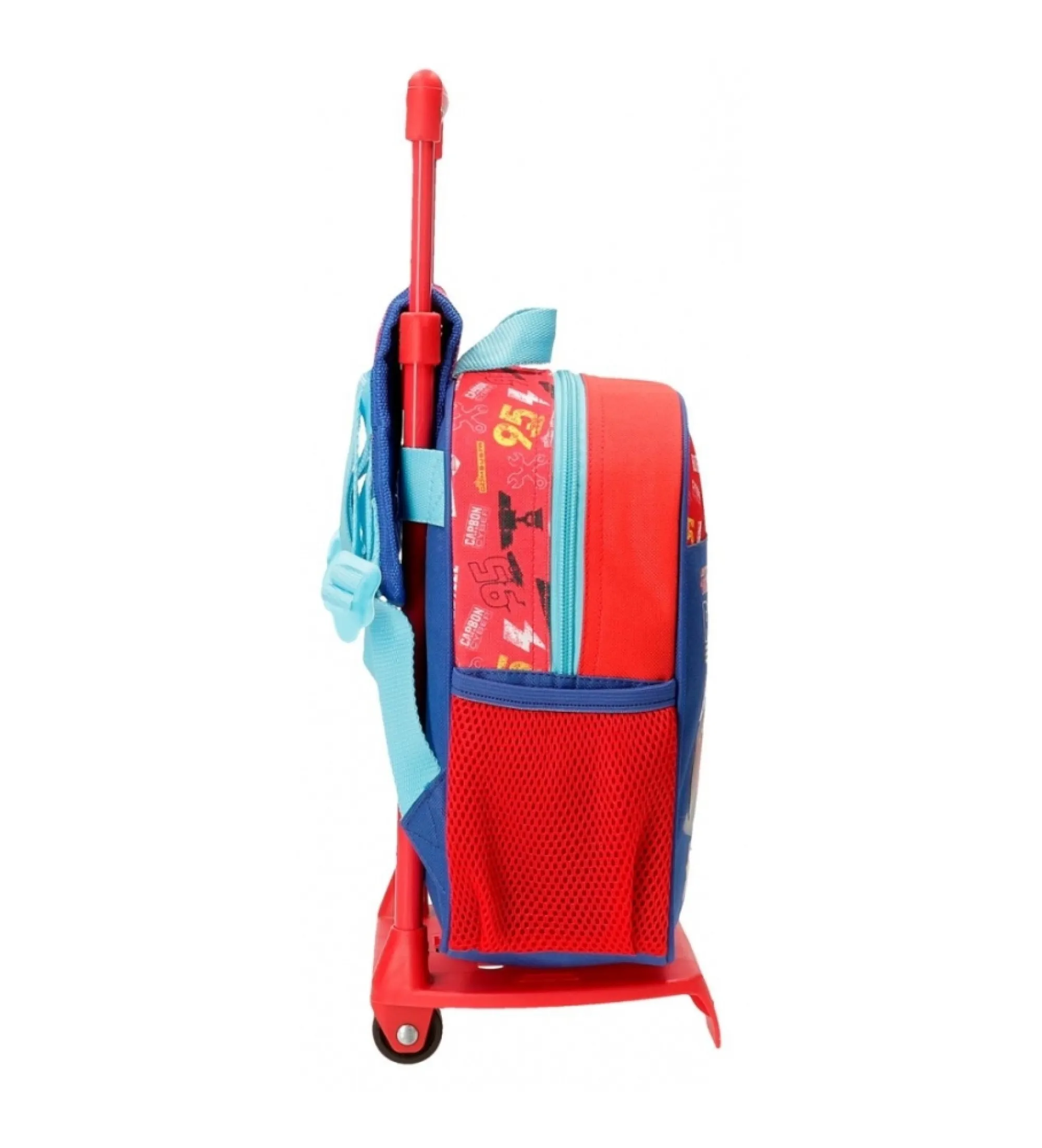 Mochila de guarderia Cars Lets race con carro rojo