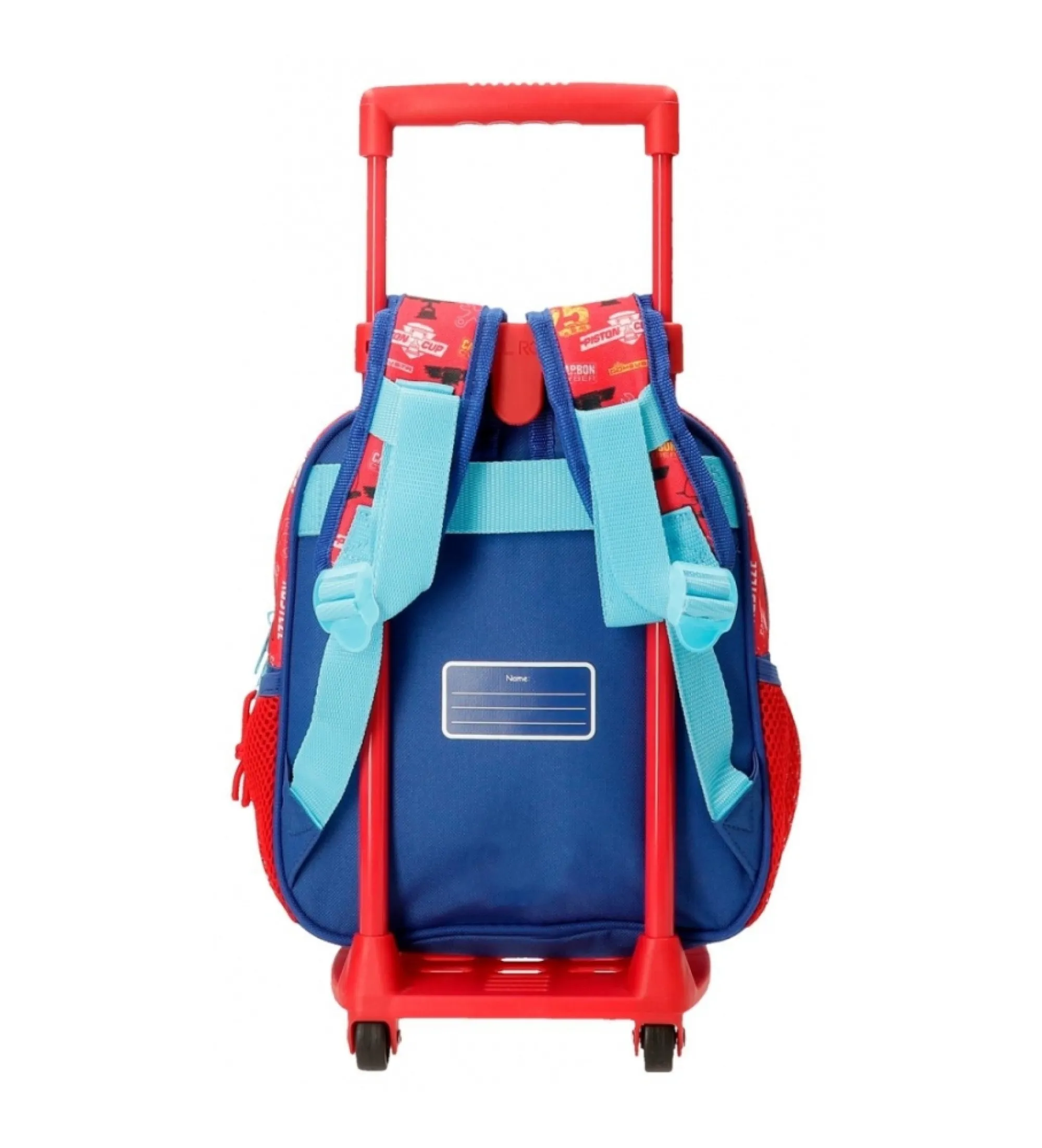 Mochila de guarderia Cars Lets race con carro rojo