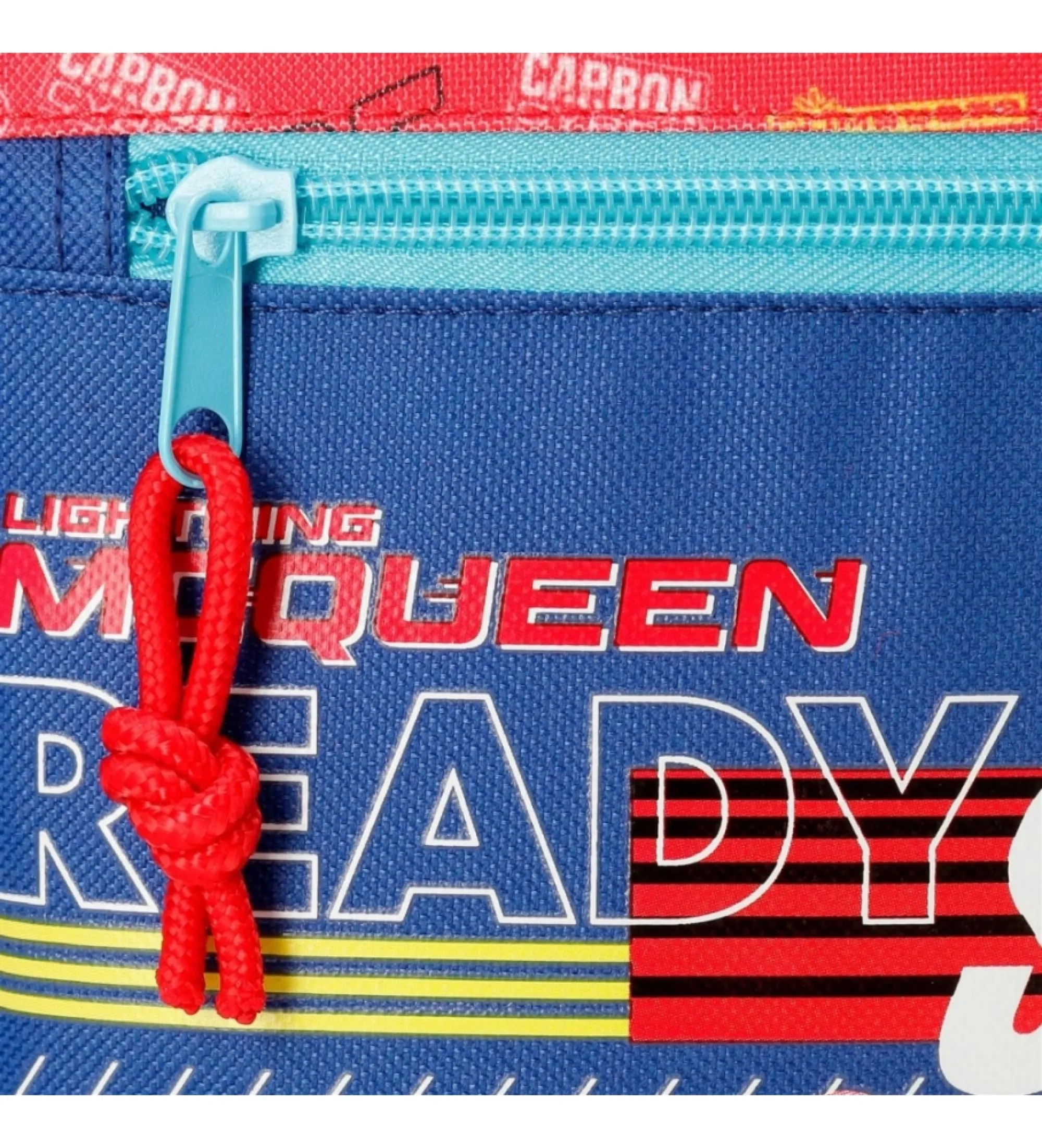 Mochila de guarderia Cars Lets race con carro rojo