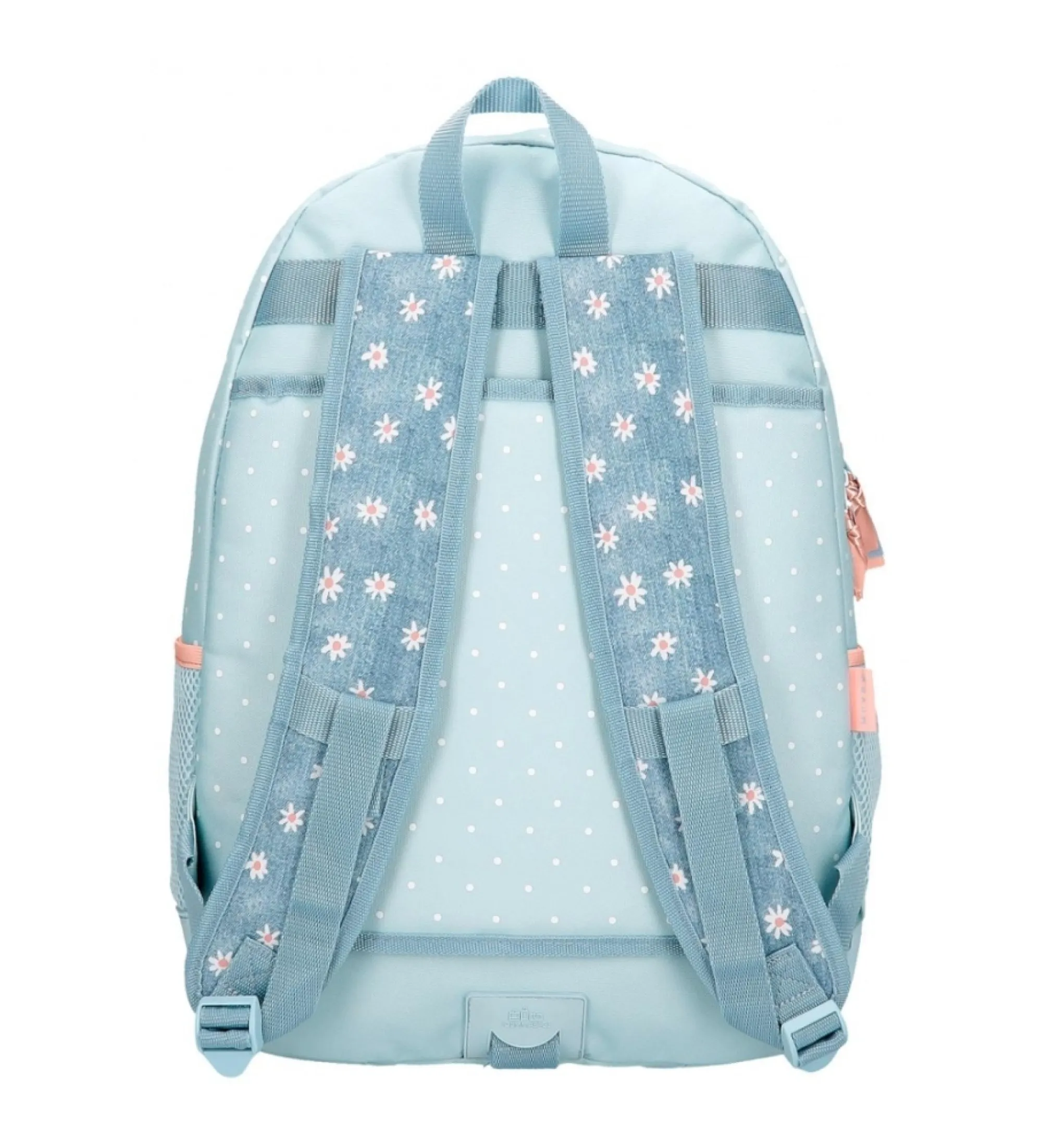 Mochila escolar Movom Live your dreams dos compartimentos adaptable a carro azul turquesa