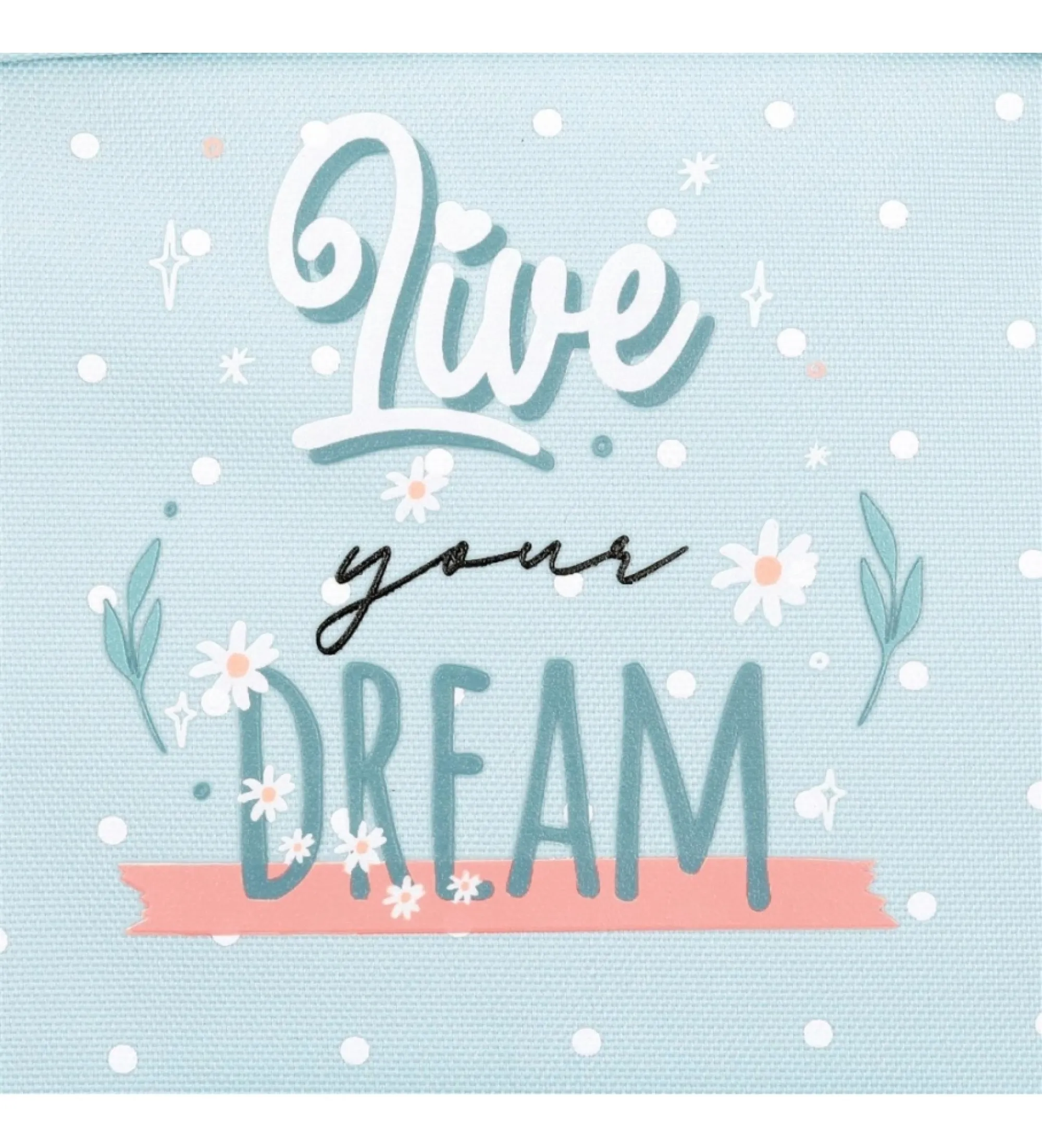 Mochila escolar Movom Live your dreams dos compartimentos adaptable a carro azul turquesa