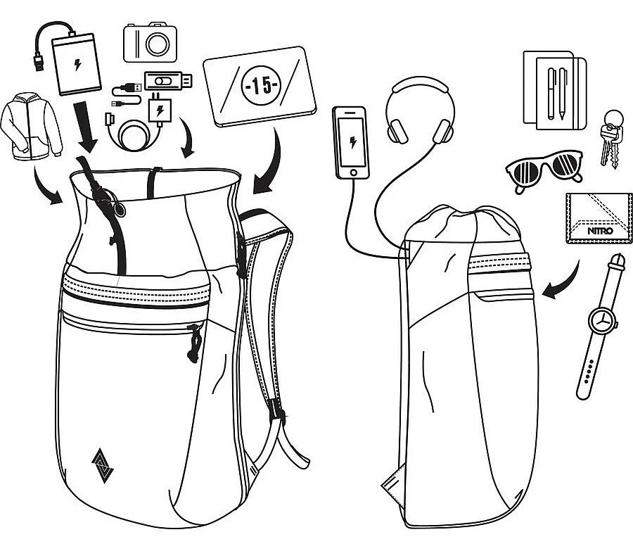 MOCHILA NITRO FUSE  WINE