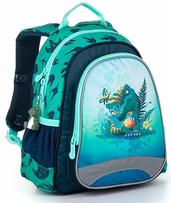 MOCHILA TOPGAL SISI 22059  B/GREEN/DINOSAUR  KID´S