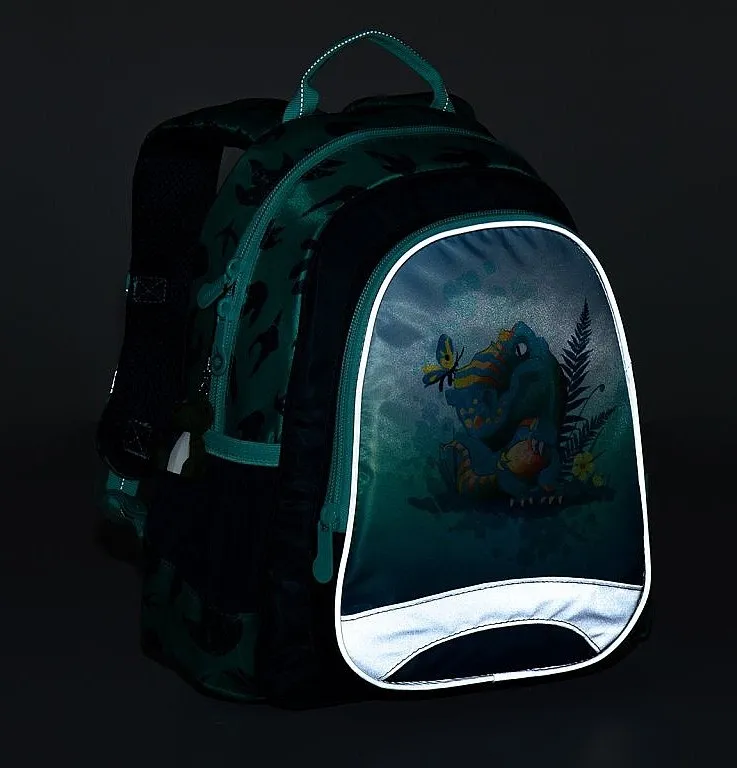 MOCHILA TOPGAL SISI 22059  B/GREEN/DINOSAUR  KID´S