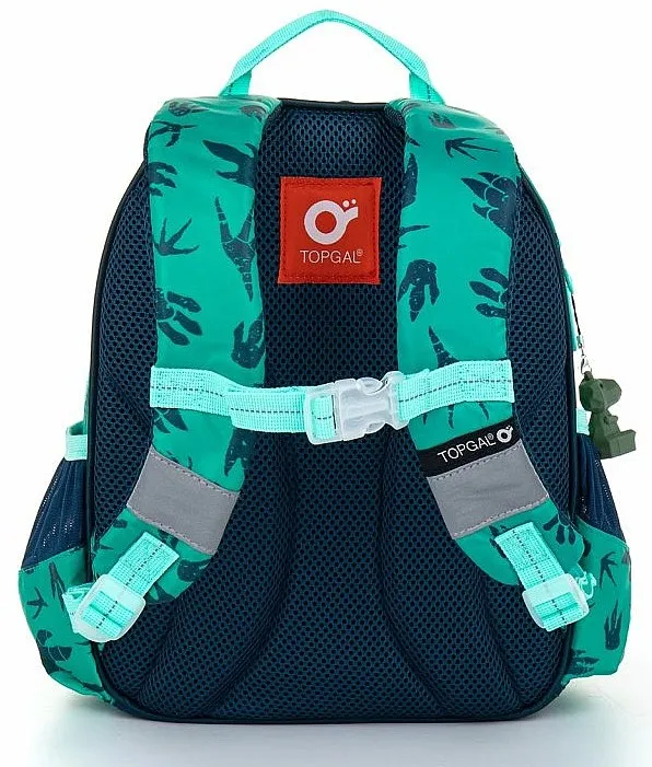 MOCHILA TOPGAL SISI 22059  B/GREEN/DINOSAUR  KID´S