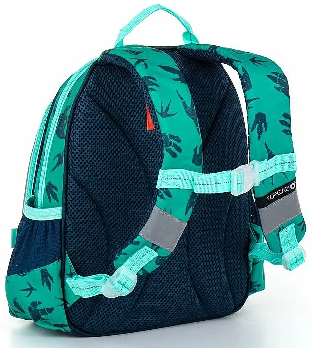 MOCHILA TOPGAL SISI 22059  B/GREEN/DINOSAUR  KID´S