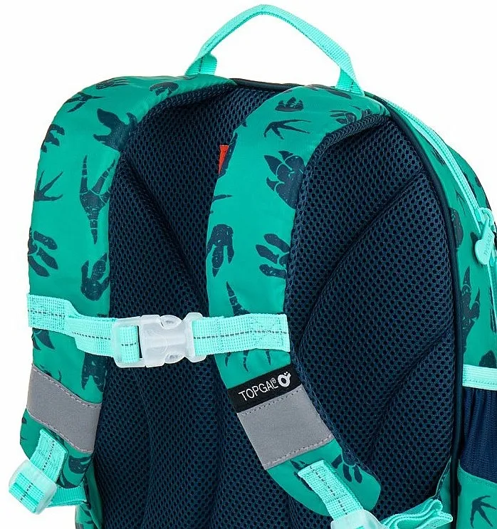 MOCHILA TOPGAL SISI 22059  B/GREEN/DINOSAUR  KID´S