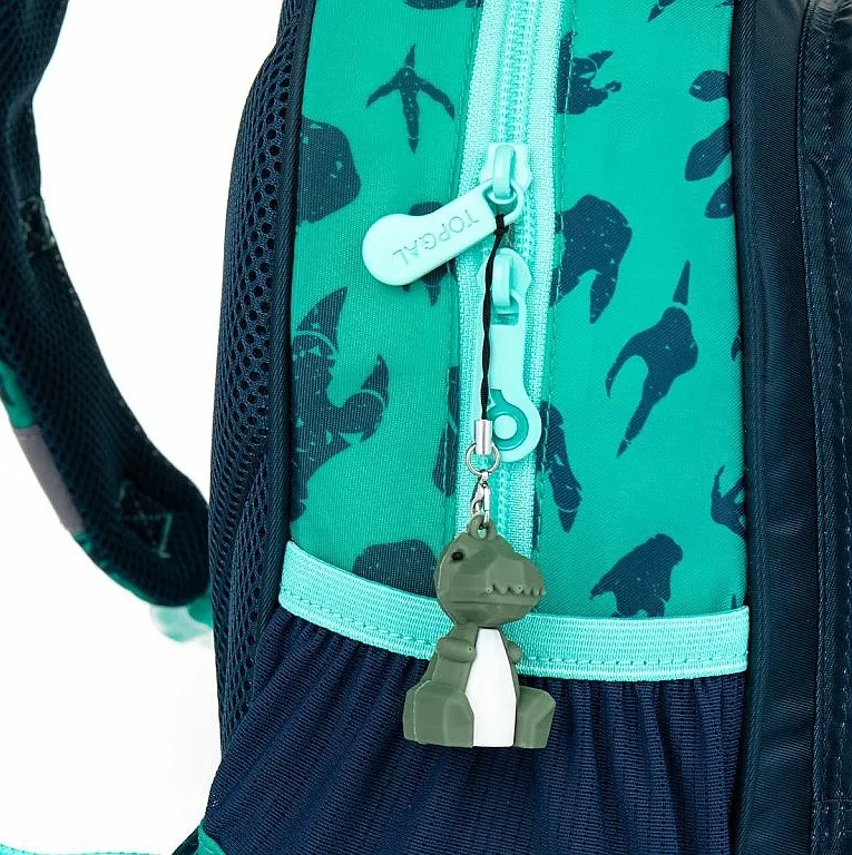 MOCHILA TOPGAL SISI 22059  B/GREEN/DINOSAUR  KID´S