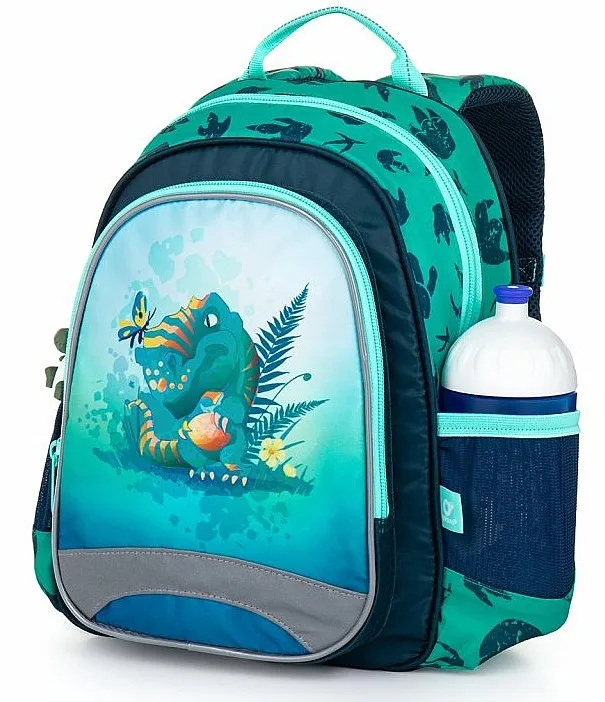 MOCHILA TOPGAL SISI 22059  B/GREEN/DINOSAUR  KID´S